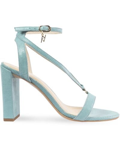 Angelika Jozefczyk Mint Leather Sandals With Rivets - Green