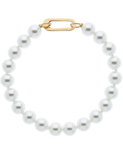 Emma Holland Jewellery Pearl & Gold Clasp Bracelet - Metallic