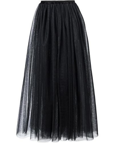 LIA ARAM Pocketed Tulle Maxi Skirt - Black