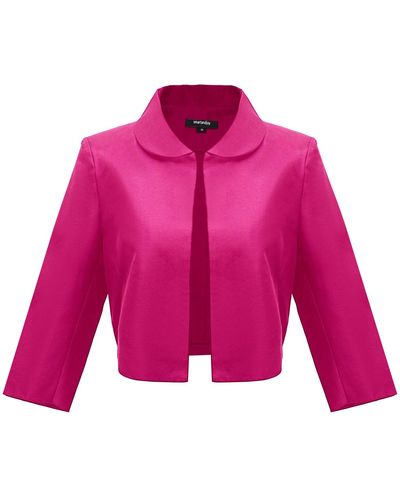 Smart and Joy Taffeta Crop Jacket - Pink