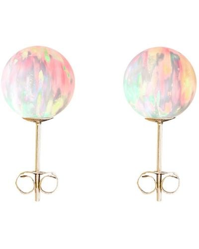 Ora Pearls Sun Opal Stud Earrings - Pink