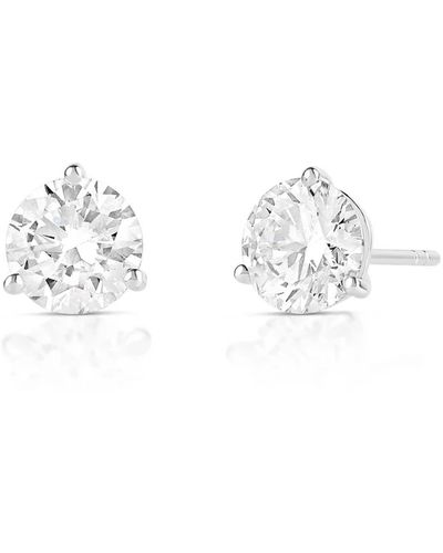 770 Fine Jewelry Three Ct Lab Diamond Studs - White
