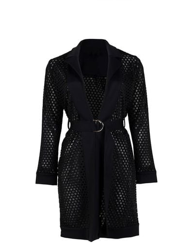 Balletto Athleisure Couture Perforated Overcoat Nero - Black