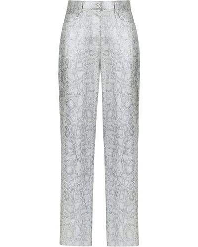 Nocturne Snake Print Trousers - Grey