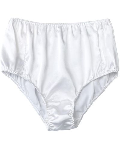 Soft Strokes Silk Pure Mulberry Silk French Cut Panties High Waist - White