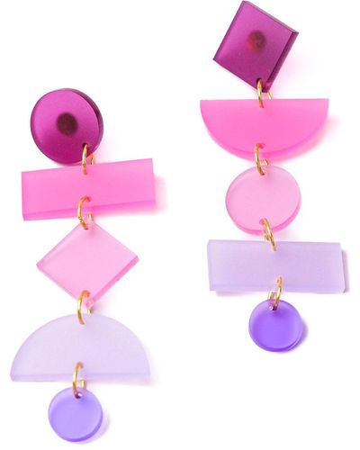 By Chavelli Geometric Dangle In Pink Ombre