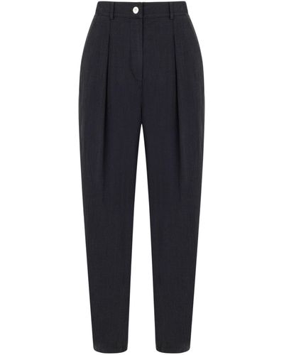 Nocturne High Waisted Trousers - Blue