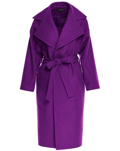 Framboise Blaze Purple Oversized Wool Coat