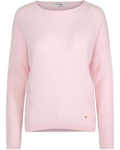 tirillm Ally Cashmere Boatneck Pullover - Pink