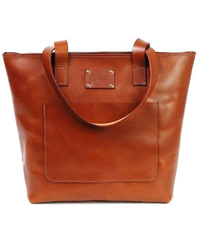 THE DUST COMPANY Leather Tote Cuoio - Brown