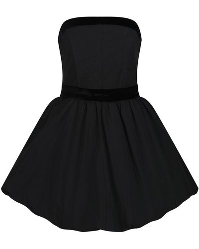 Storm Label Opium Corseted Puffed Skirt Dress - Black