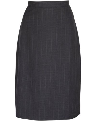 Le Réussi Wool Pencil Skirt - Gray