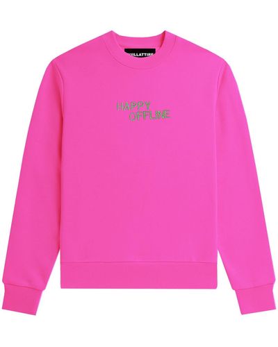 Quillattire Pink Happy Offline Sweatshirt