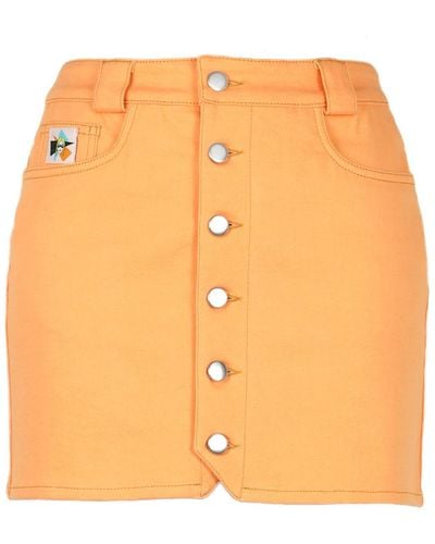 blonde gone rogue Rogue Mini Skirt, Organic Cotton, In Peach Orange