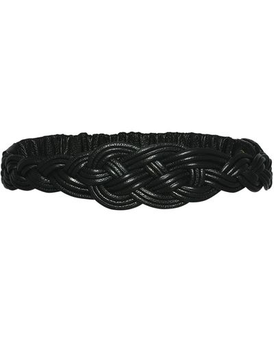 BeltBe Stretch Braided Leather Belt - Black