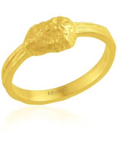 Arvino nugget Solid Ring 14k Premium Plating - Yellow