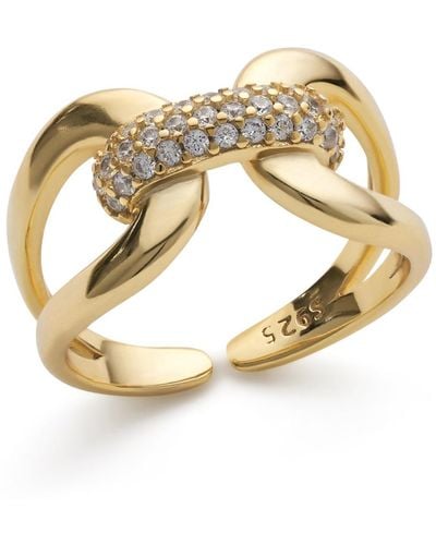 Elk & Bloom Diamante Wrap Ring - Metallic