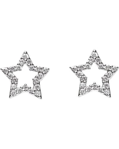 Kaizarin Twin Stars Diamond Earrings - White