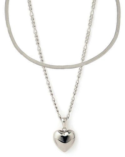 ARMS OF EVE Lovebird Necklace Stack - Metallic