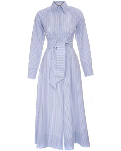 Sofia Tsereteli Striped Shirt Dress - Blue