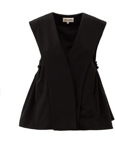 Julia Allert Designer Blazer Vest - Black