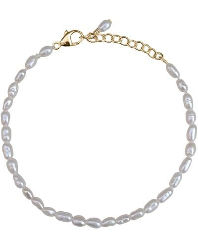 Kiri & Belle Kira Seed Pearl Filled Bracelet - Metallic