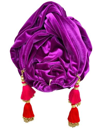 Julia Clancey Plum Mini Dorado Turban - Purple