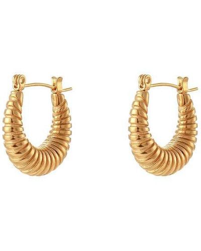 Olivia Le Croissant Hoop Earrings - Metallic