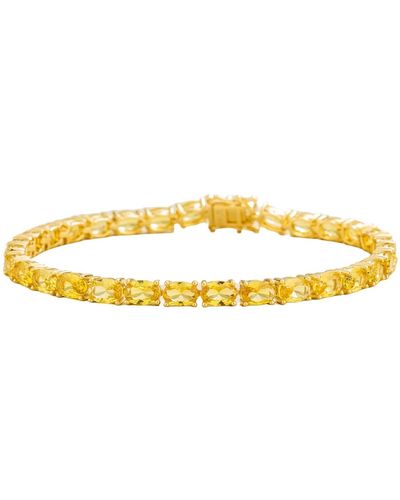 Juvetti Salto Tennis Bracelet In Yellow Sapphire Set In Gold