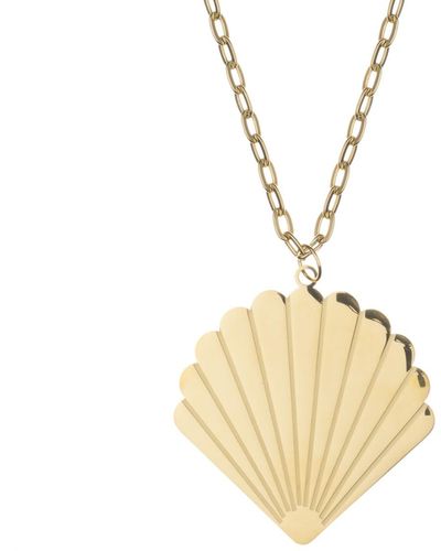 Laines London Seashell Statement Collar Necklace - Metallic