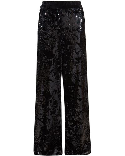 Sarvin Sequin Flared Trousers - Black