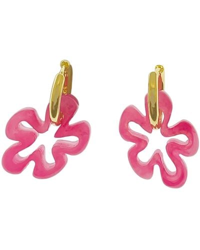 Ninemoo Whimsical Flower Earrings - Pink