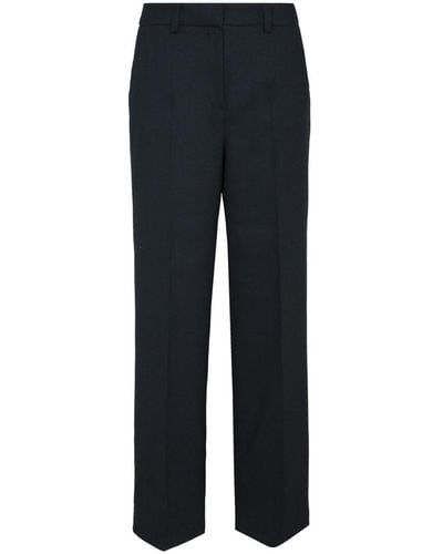 The Extreme Collection Straight Suit Crepe Trousers-maureen - Blue