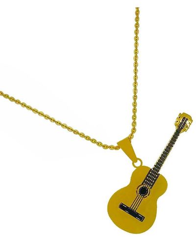 Ninemoo Enchanted Woods Strum Guitar Necklace - Yellow
