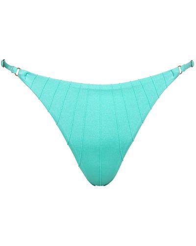 Noire Swimwear Turquoise Coquillage Bikini Bottom - Blue