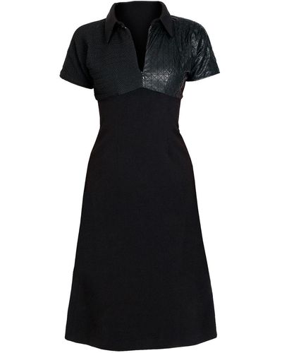 Maison Bogomil Dress Made Of Three Types Of Fabrics - Black