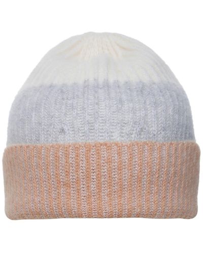 Loop Cashmere Cashmere Beanie Hat In Striped - Gray