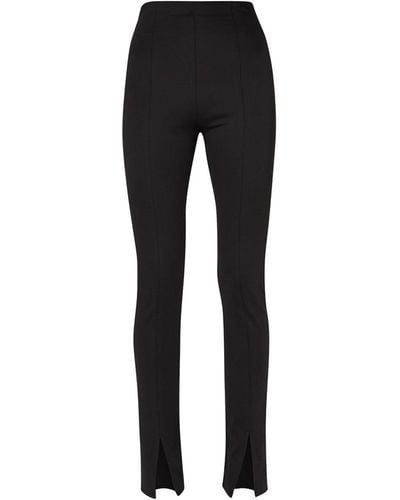 LIA ARAM Elastane Front Slit leggings - Black
