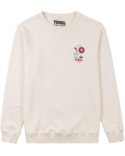 TIWEL Ubt-pooley Sweatshirt By Un Buen Tipo - White