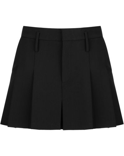 Nocturne Pleated Mini Skirt - Black