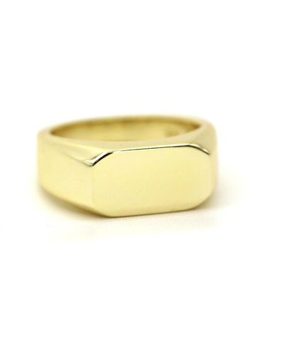 VicStoneNYC Fine Jewelry Yellow Vermeil Bold Signet Ring For