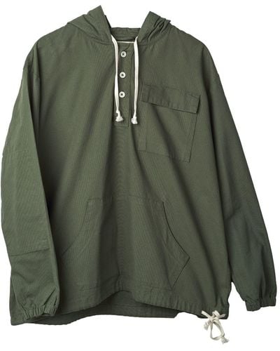 Uskees Button-front Smock - Green