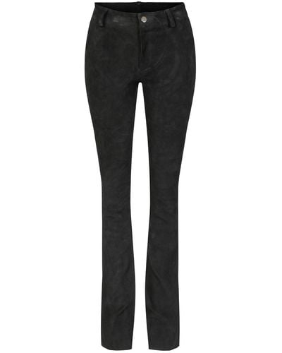 tirillm "lucy" Stretch Suede Trousers - Black