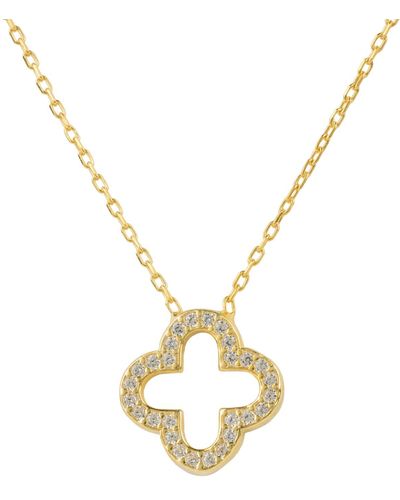 LÁTELITA London Byzantine Clover Necklace Gold - Metallic