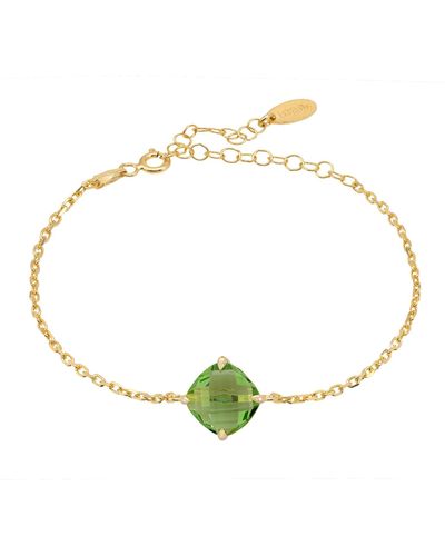 LÁTELITA London Empress Gemstone Bracelet Gold Peridot - Metallic