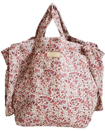 Lily and Lionel Aster Floral Tote Bag Pink