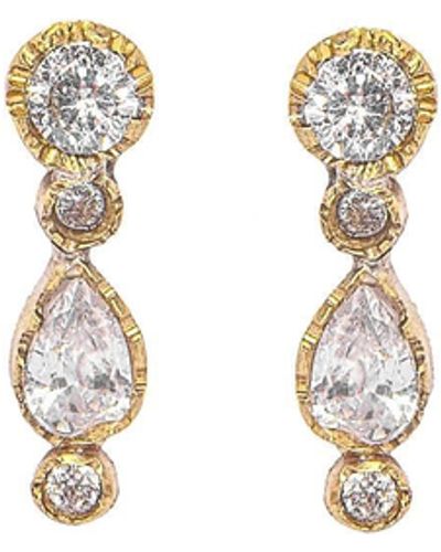 Lily Flo Jewellery Aelita Diamond Stud Earrings - Metallic