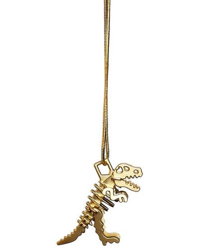 Ninemoo Dinosaur Fossil Necklace - Metallic