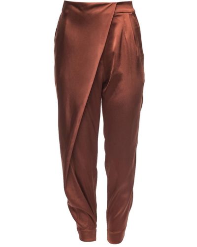 Vasiliki Atelier Cristal Wrap Pants Bronze - Red