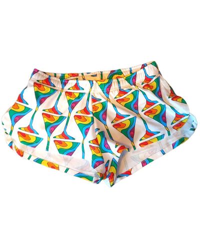 Julia Clancey Martini Rainbow Shorts - White
